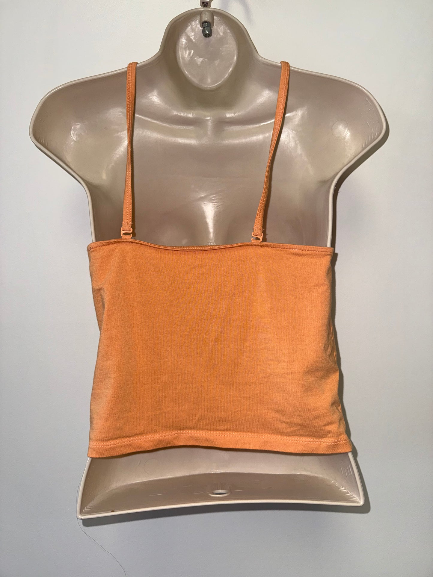 American Eagle (Medium) Orange Cropped Halter Neck Tank Top