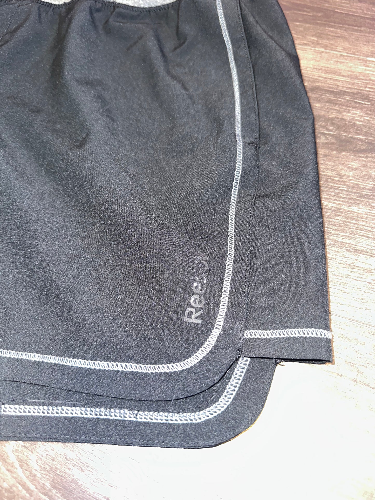 Reebok (Medium) Black Sporty Shorts with Back Zipped Pocket