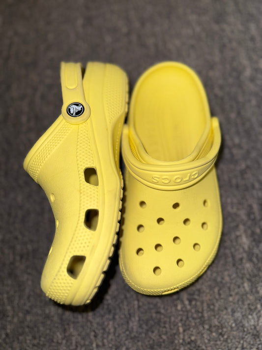 Crocs (7 Women's OR 5 Men's) Yellow Crocs
