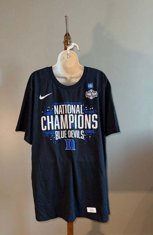 NWT Nike (XXL) Brand New 2025 National Champions Blue Devils Black T-Shirt