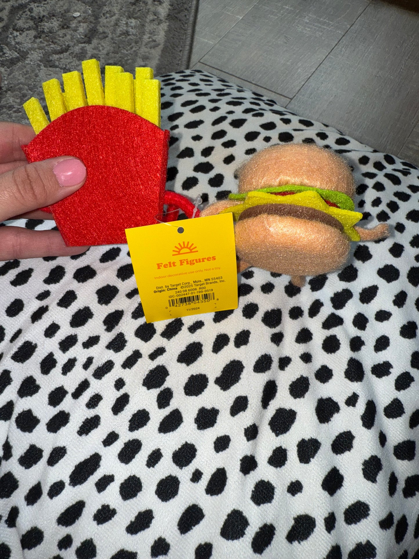 *FREE WITH PURCHASE* Fries and Hamburger Felt Figures