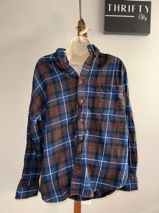 St. Johns Bay (Large) Green//Blue Plaid Button Up