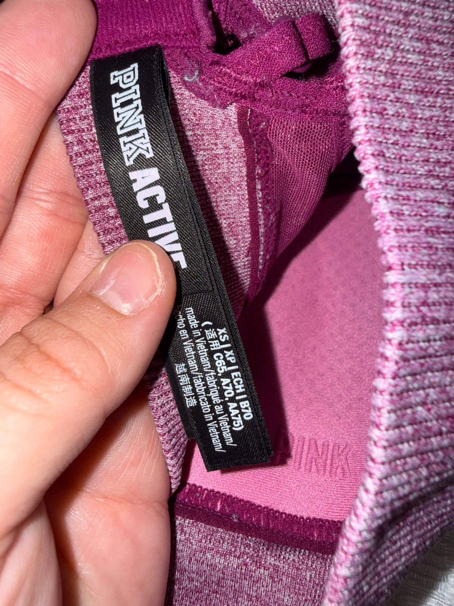 PINK Active (XS) Pink Padded Sports Bra