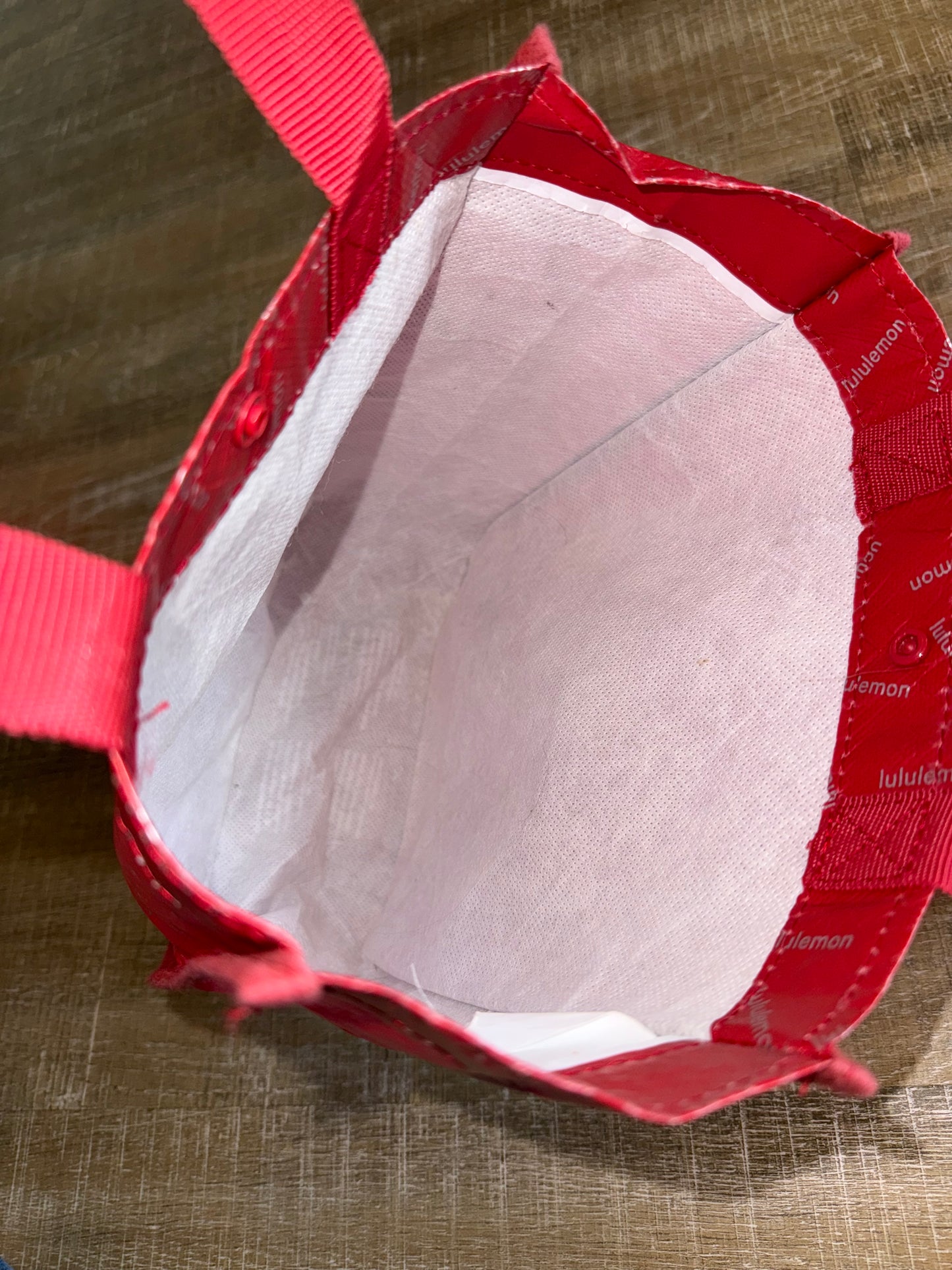 Lululemon Red Recycled Reusable Bag