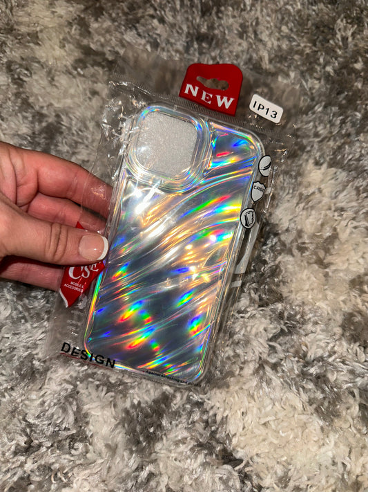 NWT (iPhone 13) Brand New Metallic Clear Phone Case