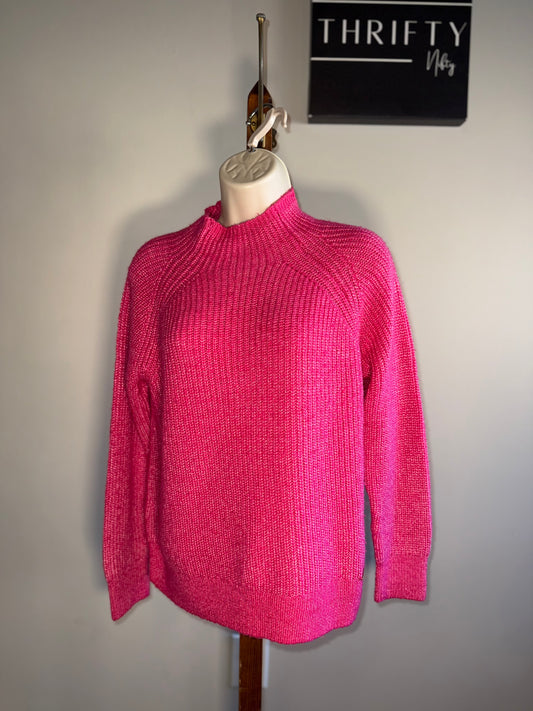 Michael Kors (Large) Hot Pink Knit High Neck Sweater