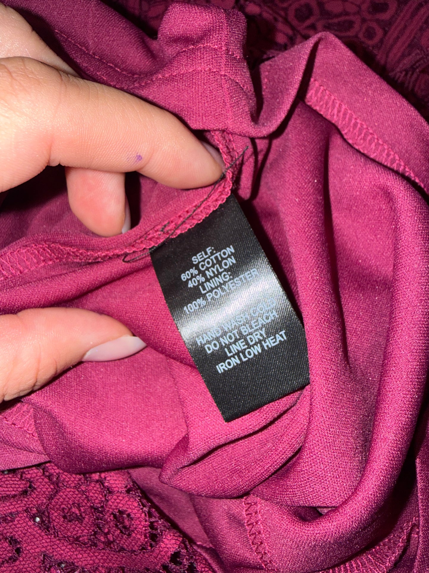 NWT Lulus (Small) Brand New Burgundy Lace Elegant Cocktail Dress