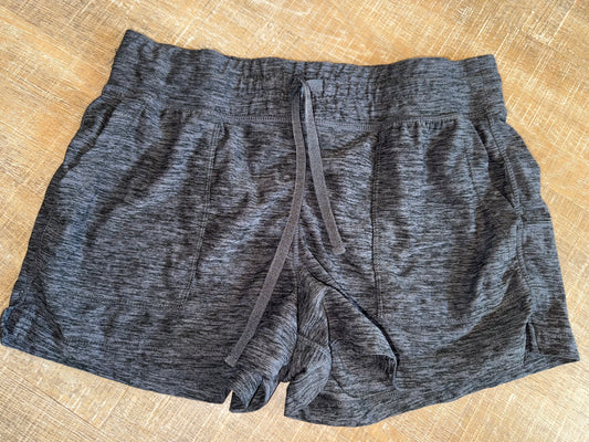 90 Degree (Small) Black//Grey Stretchy Drawstring Shorts