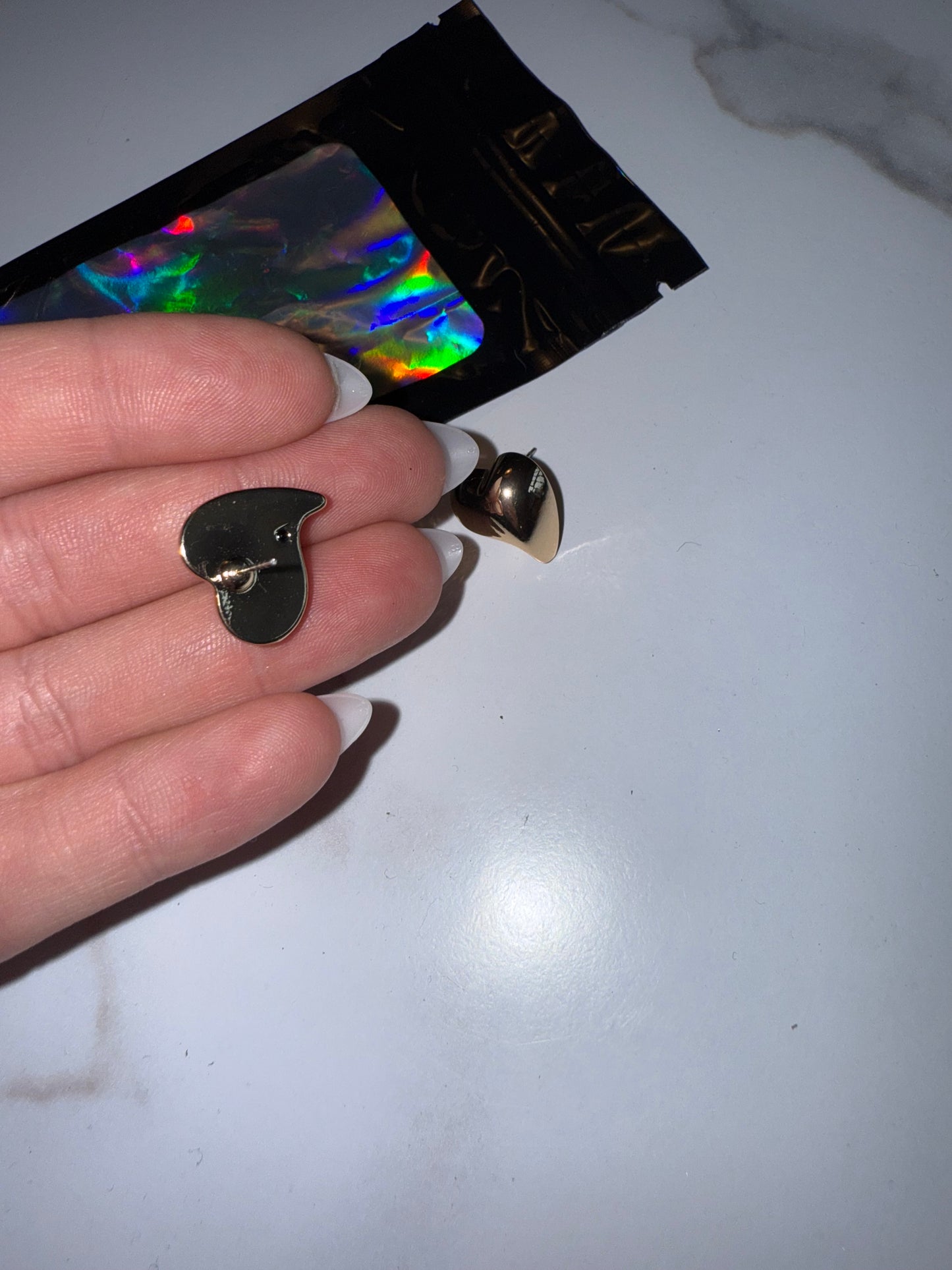 Brand New Gold Heart Earrings