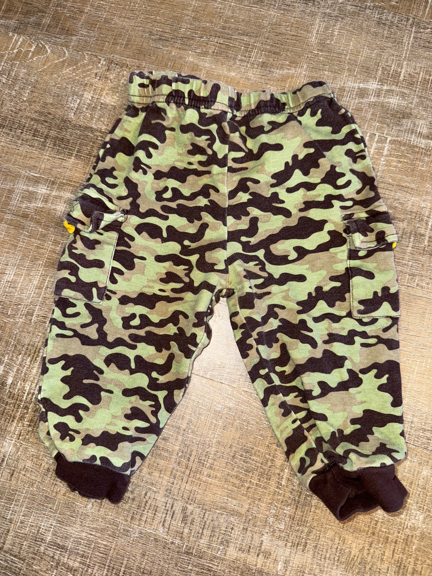 Small Wonders (6-9 Months) Green//Brown Camo Pattern Jogger Pants