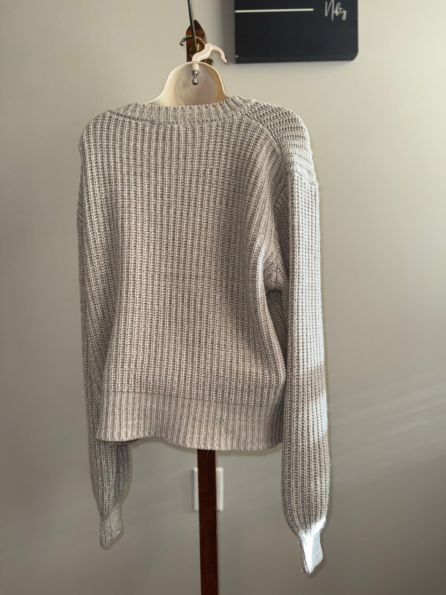 Zenana (Large) Cream Knit Sweater