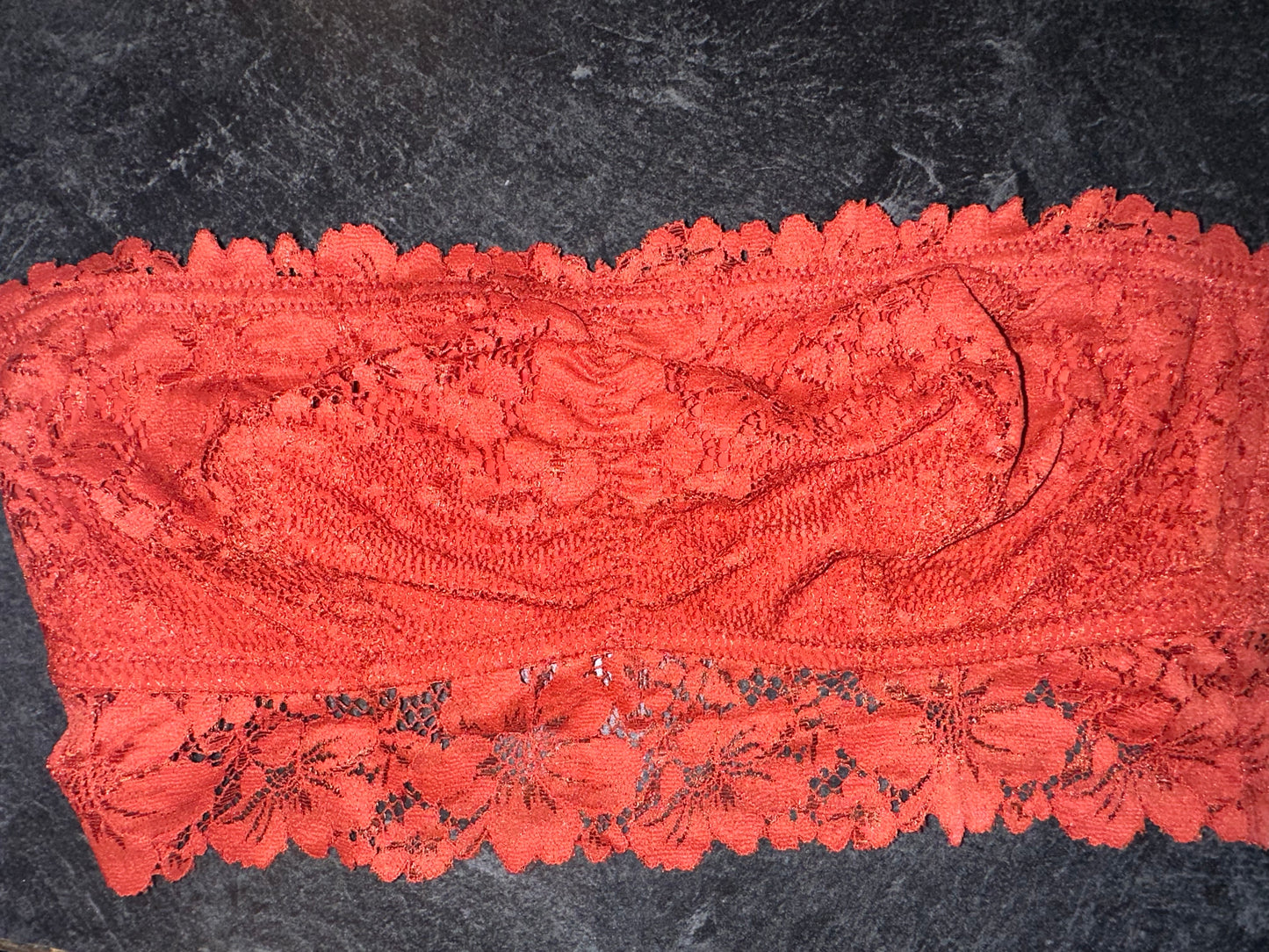 Auden (XS) Burnt Orange Lace Strapless Bra