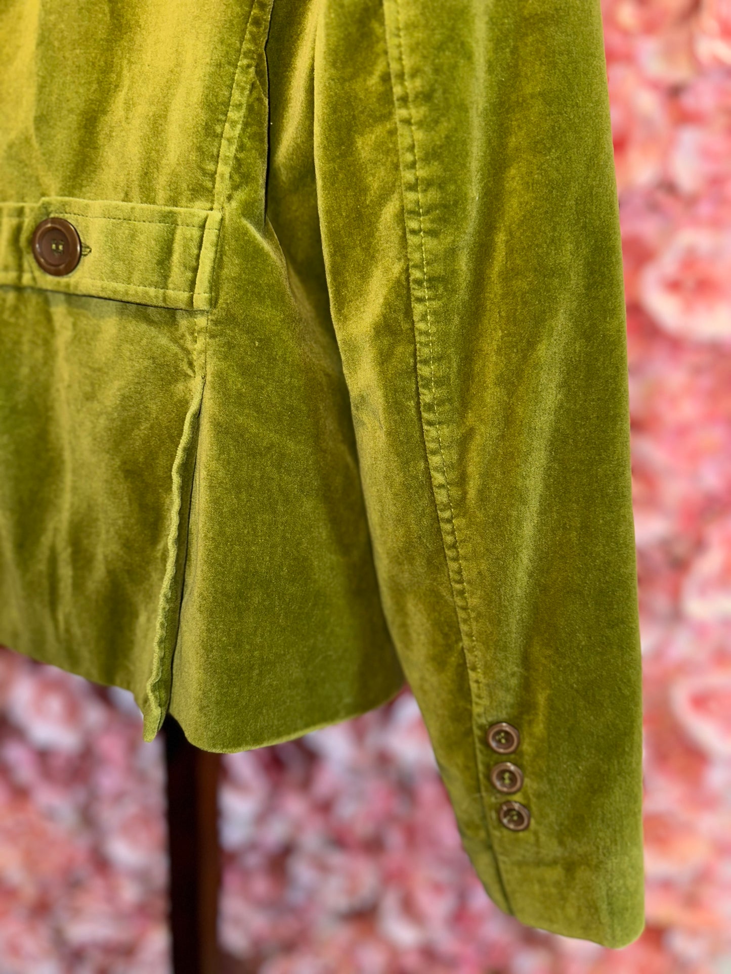 Studio 94 (XL) Bright Green Suede Buttoned Blazer Jacket