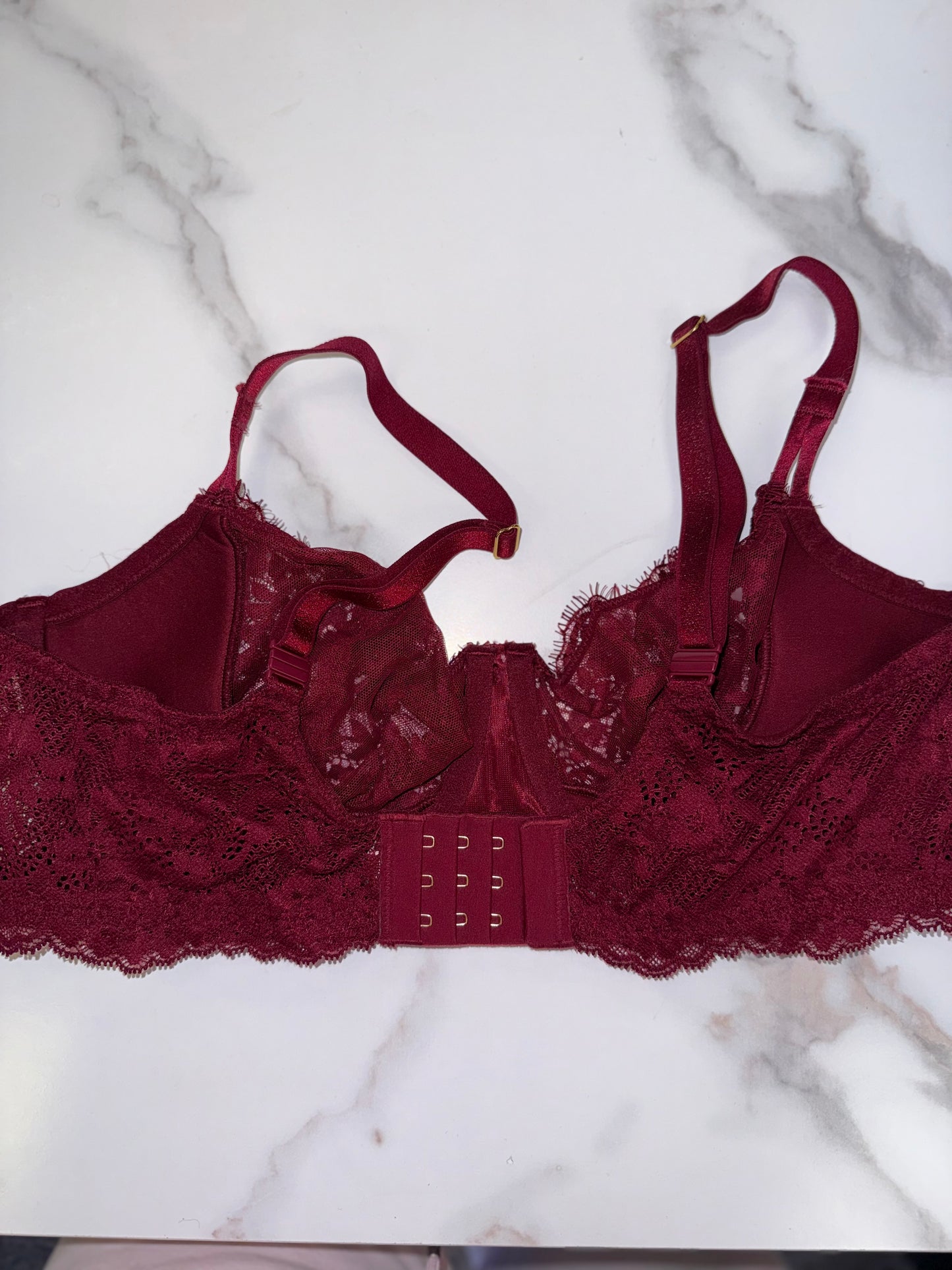 Victoria's Secret Burgundy Lace Bra