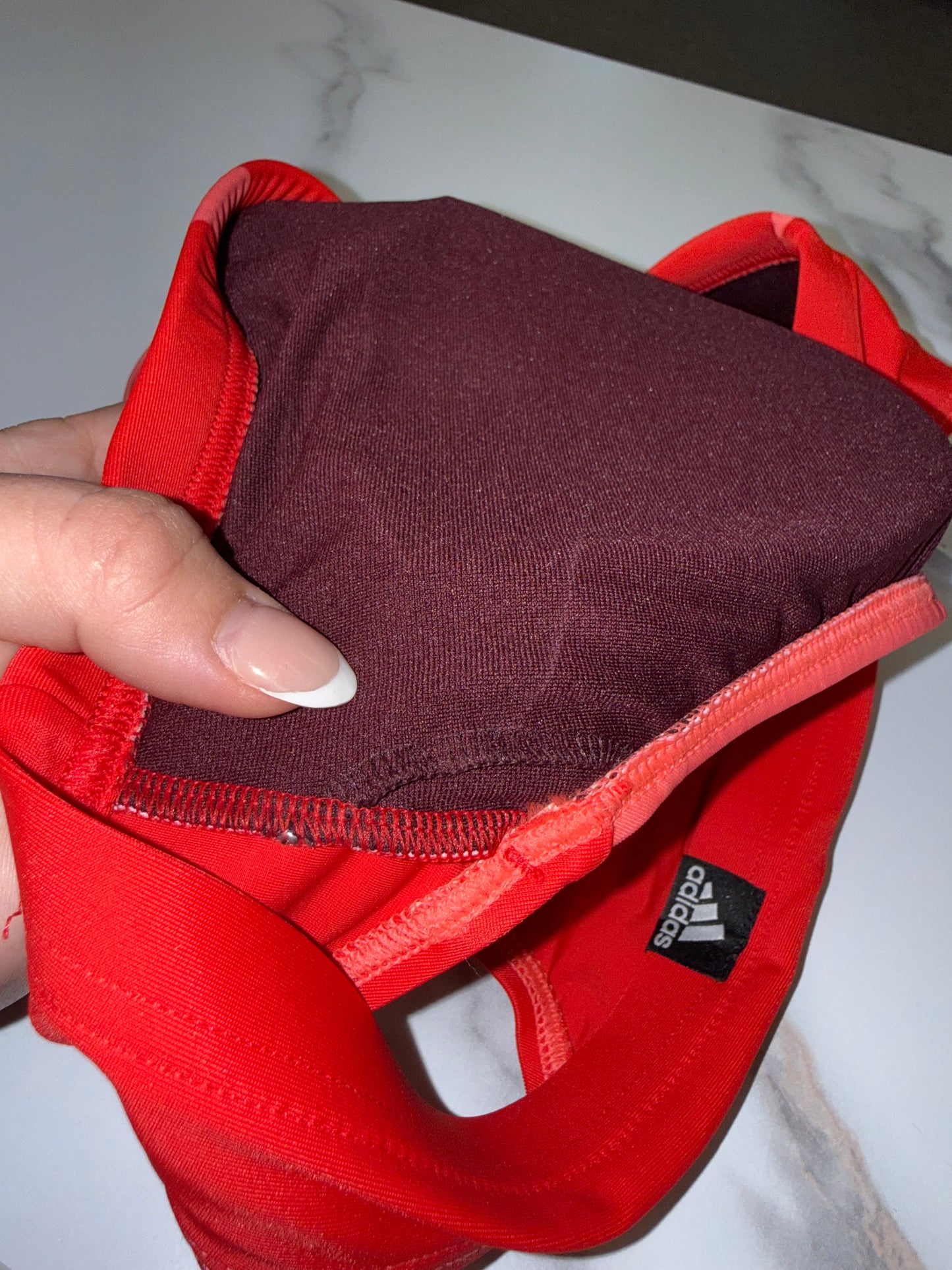 Adidas (Medium) Red/Orange Sports Bra