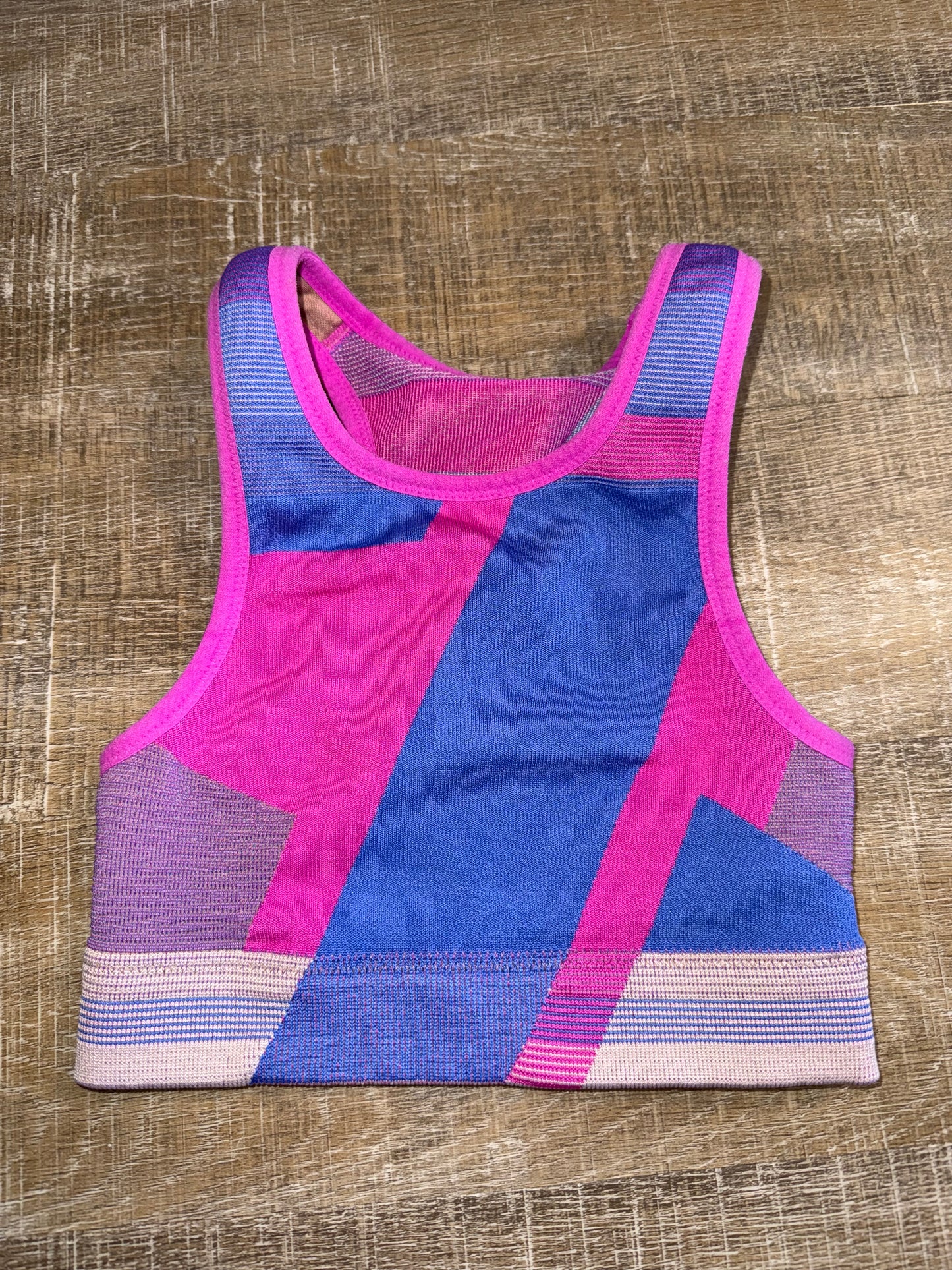 Nike (XS) Pink//Purple Colorblock Dri-Fit Sports Bra