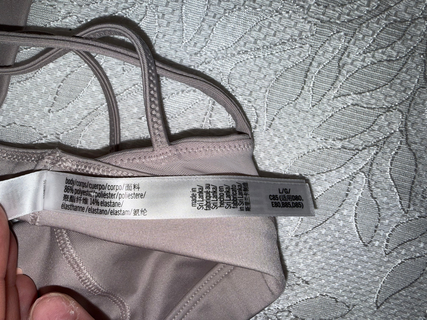 Victoria's Sport (Large) Blush Sports Bra with Criss Cross Straps