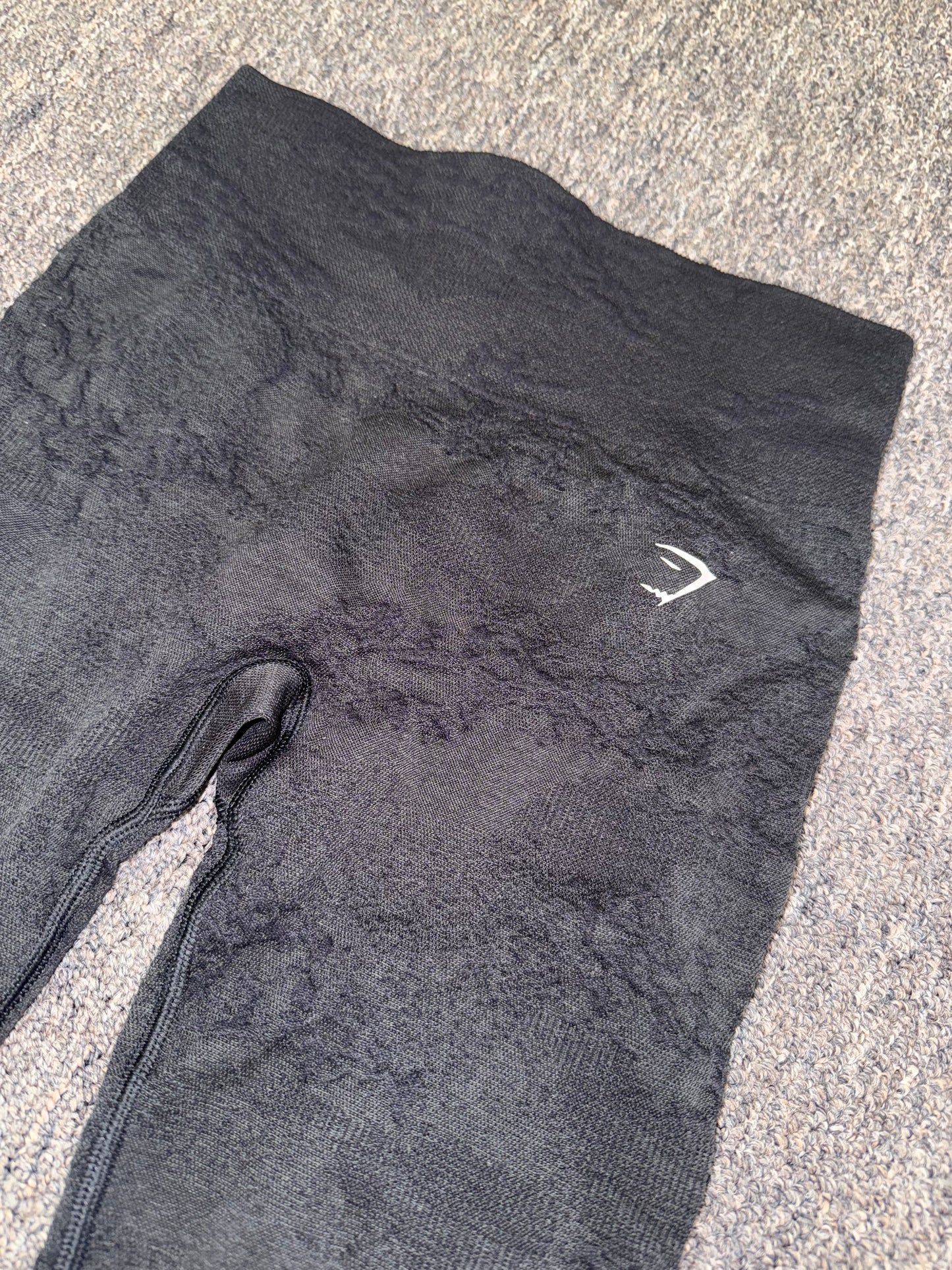 Gymshark (Small) Black and Grey Camo Pattern Leggings