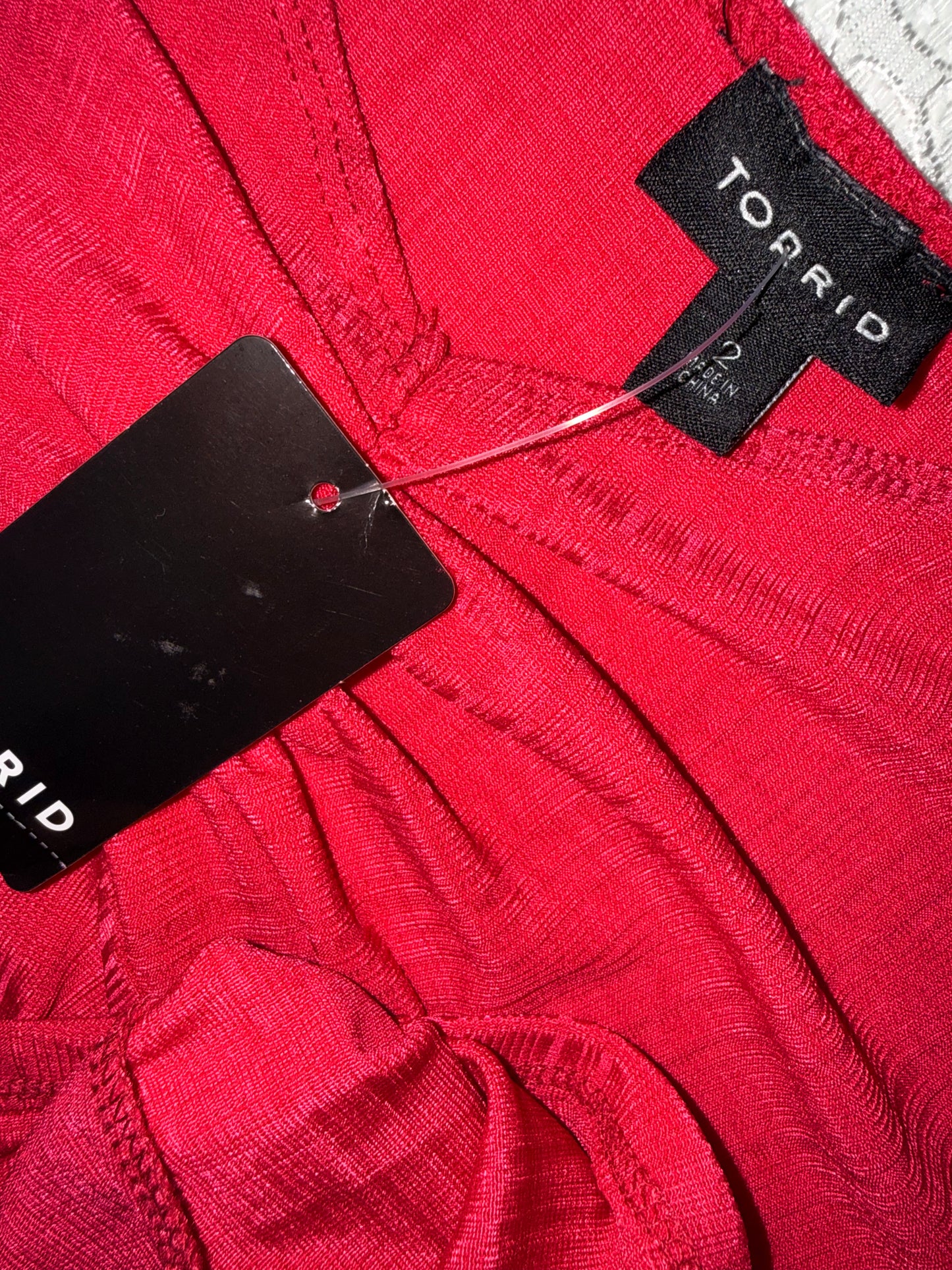 NWT Torrid (2) Brand New Hot Pink V-Neck Short Sleeve Blouse