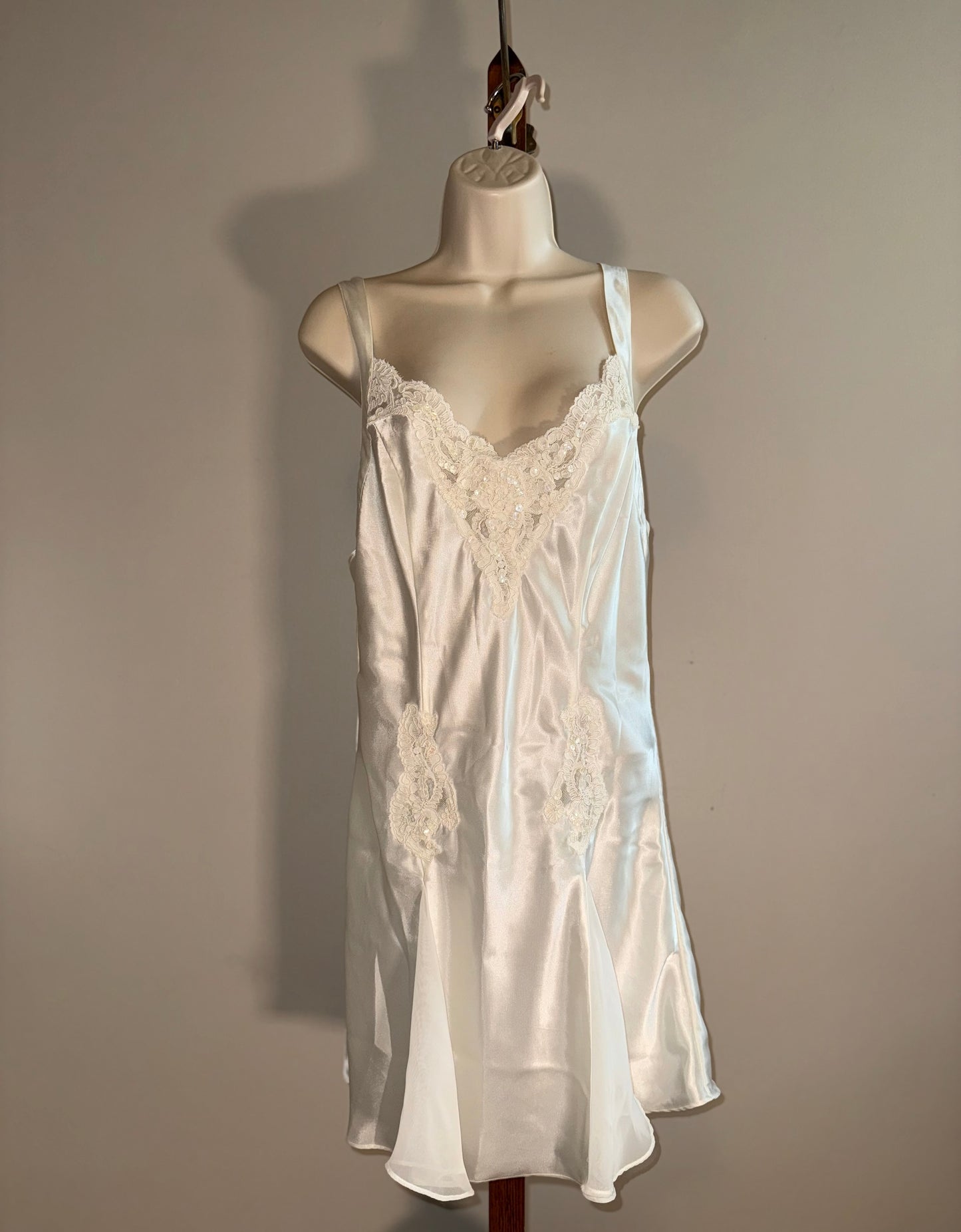 Victoria's Secret (Medium) White Ivory Vintage Bridal Chemise Slip Dress