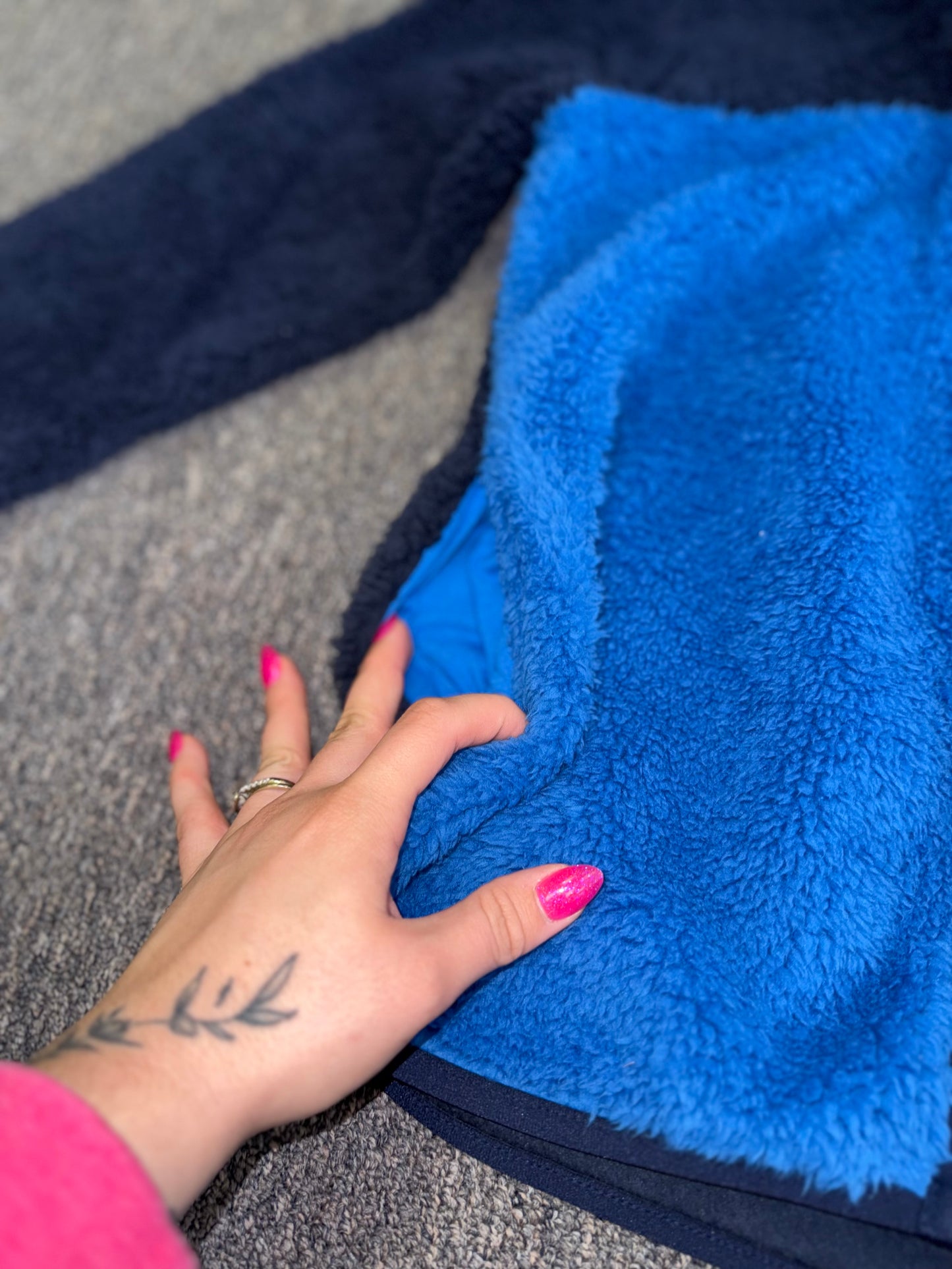 NWT Children's Place (XL) Brand New Blue Full Zip Up Soft Fuzzy Jacket