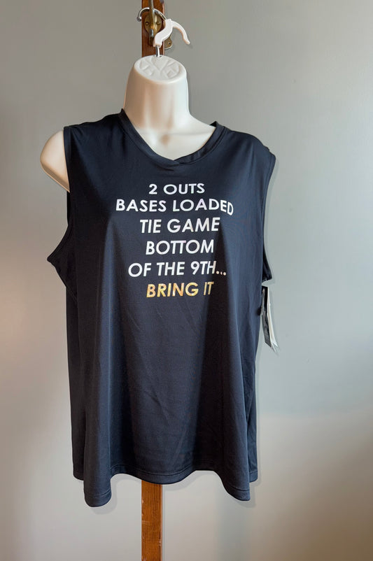 NWT Adidas (Large) Brand New Black Loose Fit Softball Tank Top