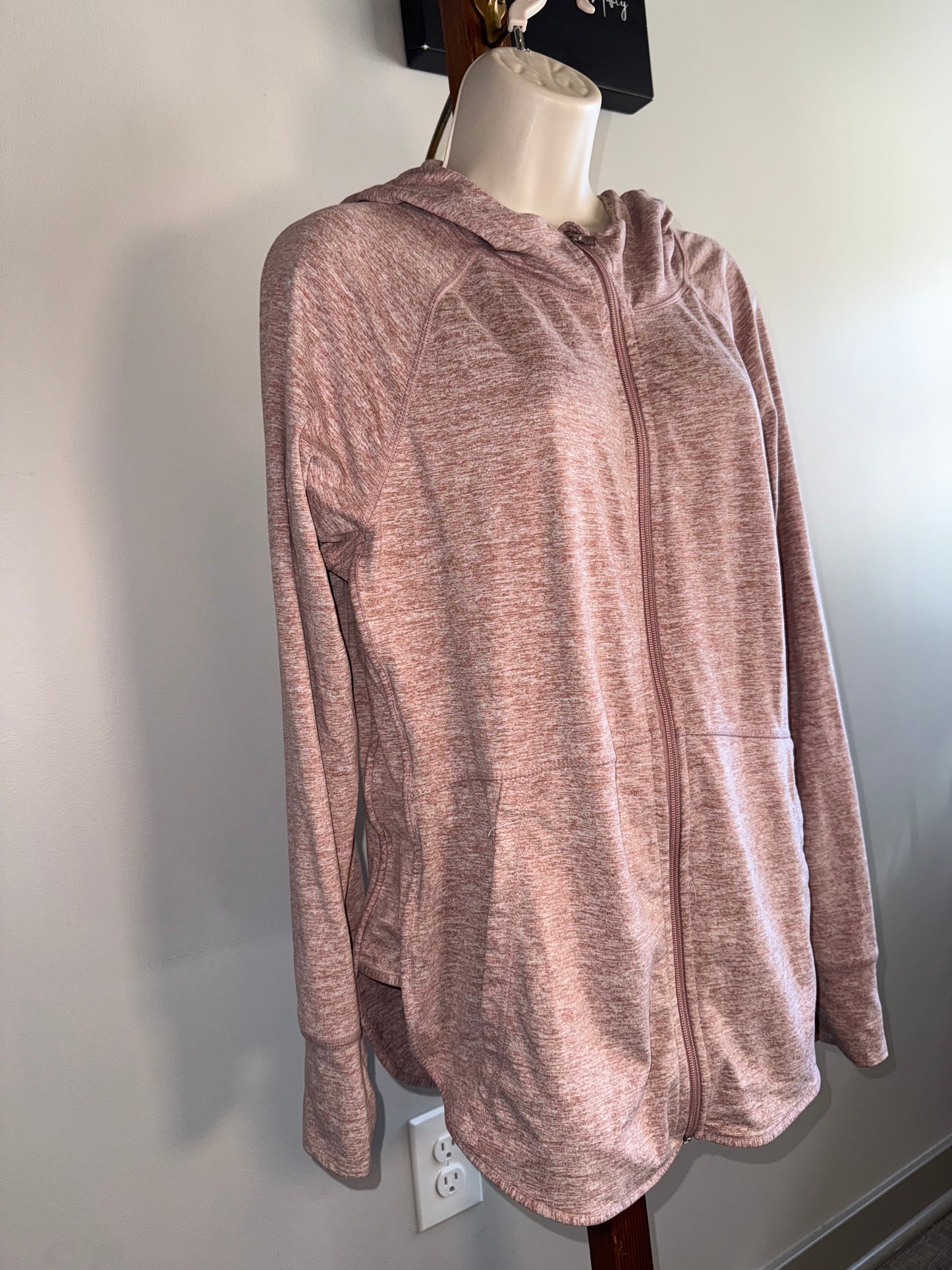 Tangerine (XL) Blush Full Zip Up Active Jacket