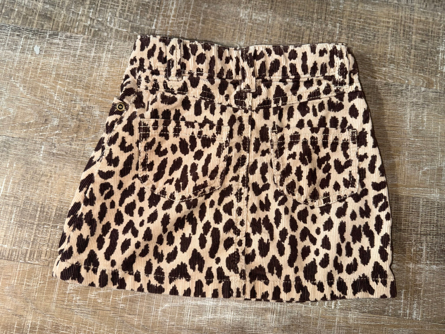 Carters (4T) Neutral Cheetah Print Corduroy MIDI Skirt