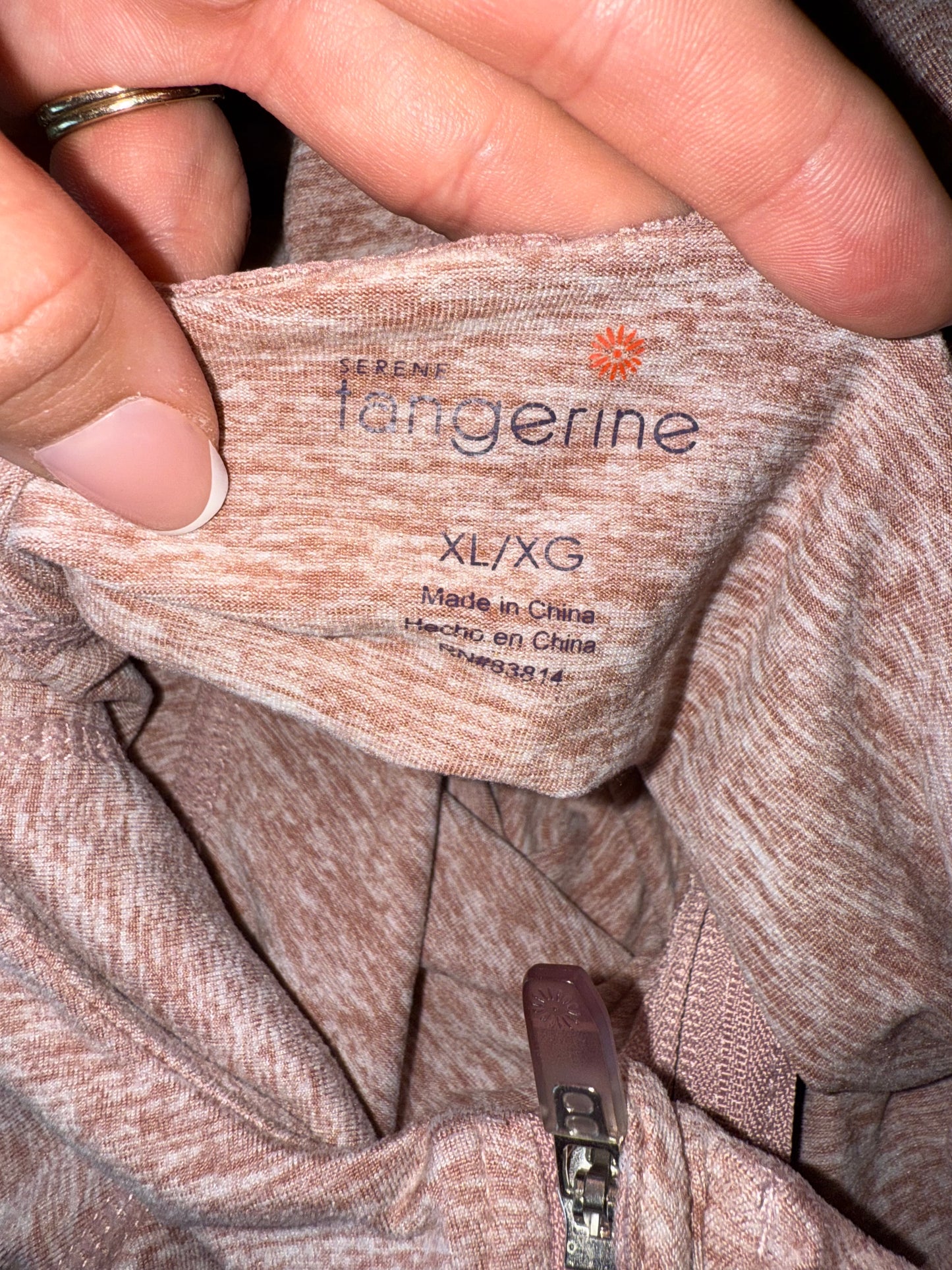 Tangerine (XL) Blush Full Zip Up Active Jacket