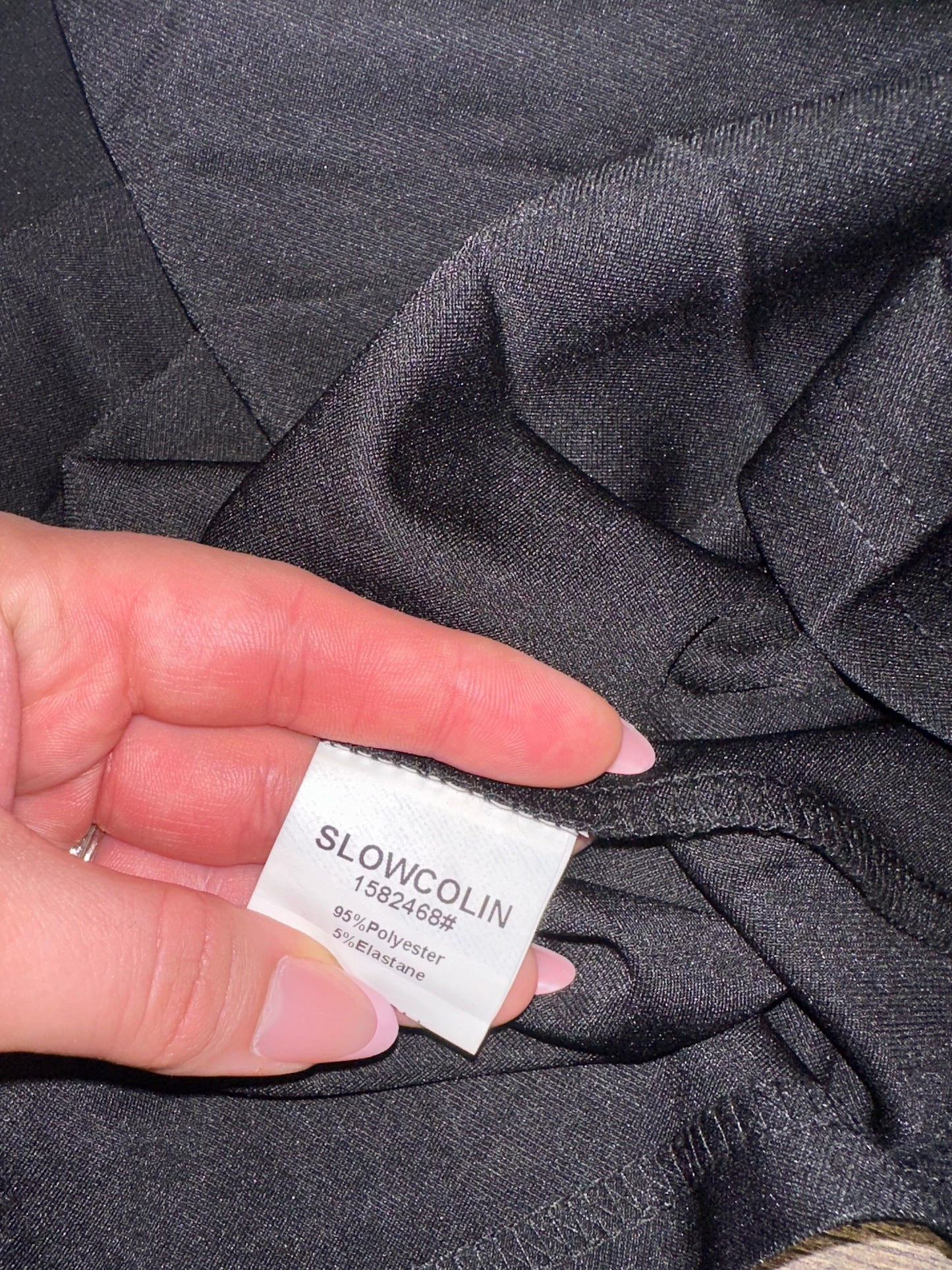 Slowcolin (M) Brand New Black Flowy Midi Skirt