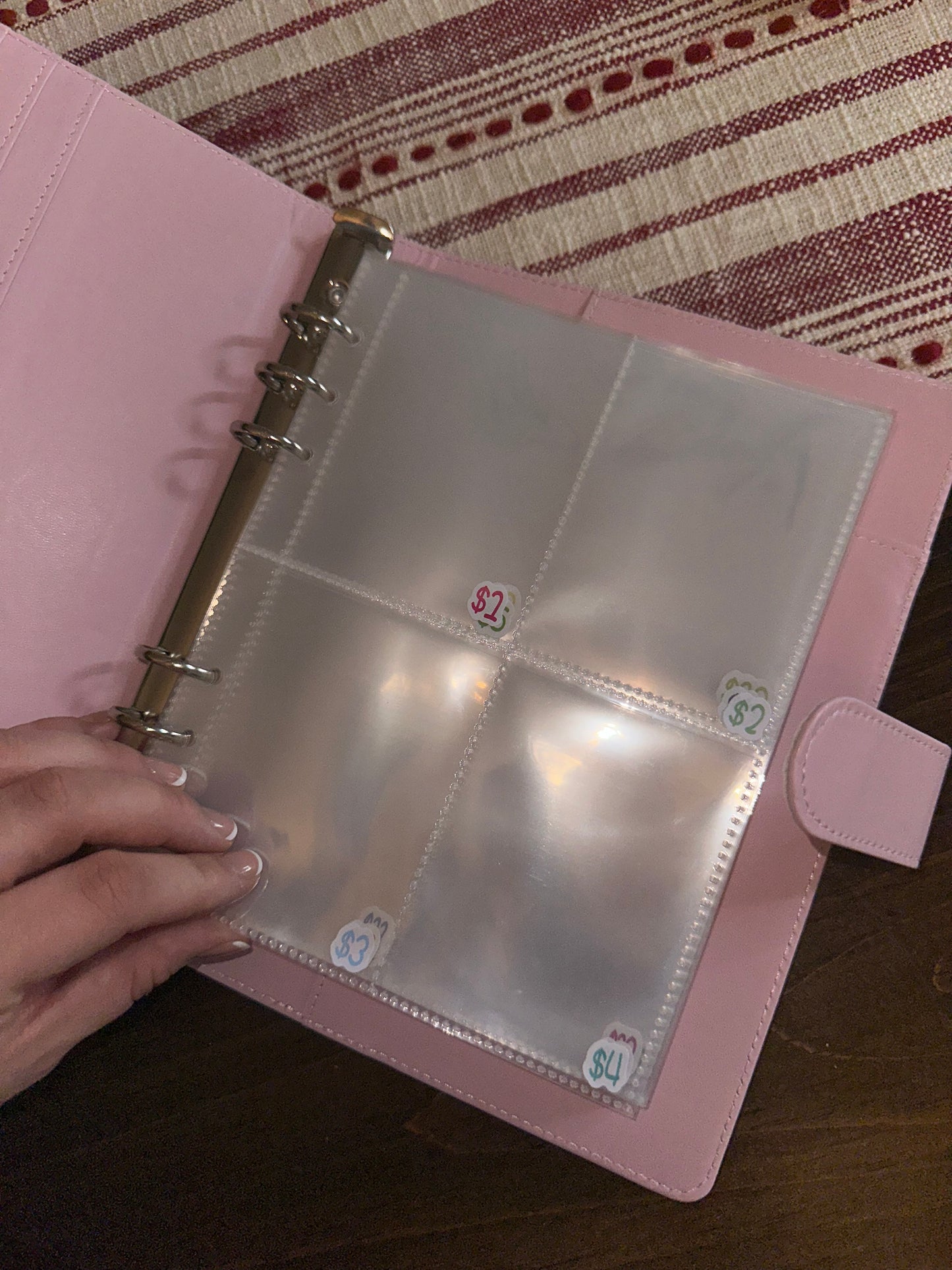 NWT 100 Envelope Savings Challenge Pink Brand New Binder