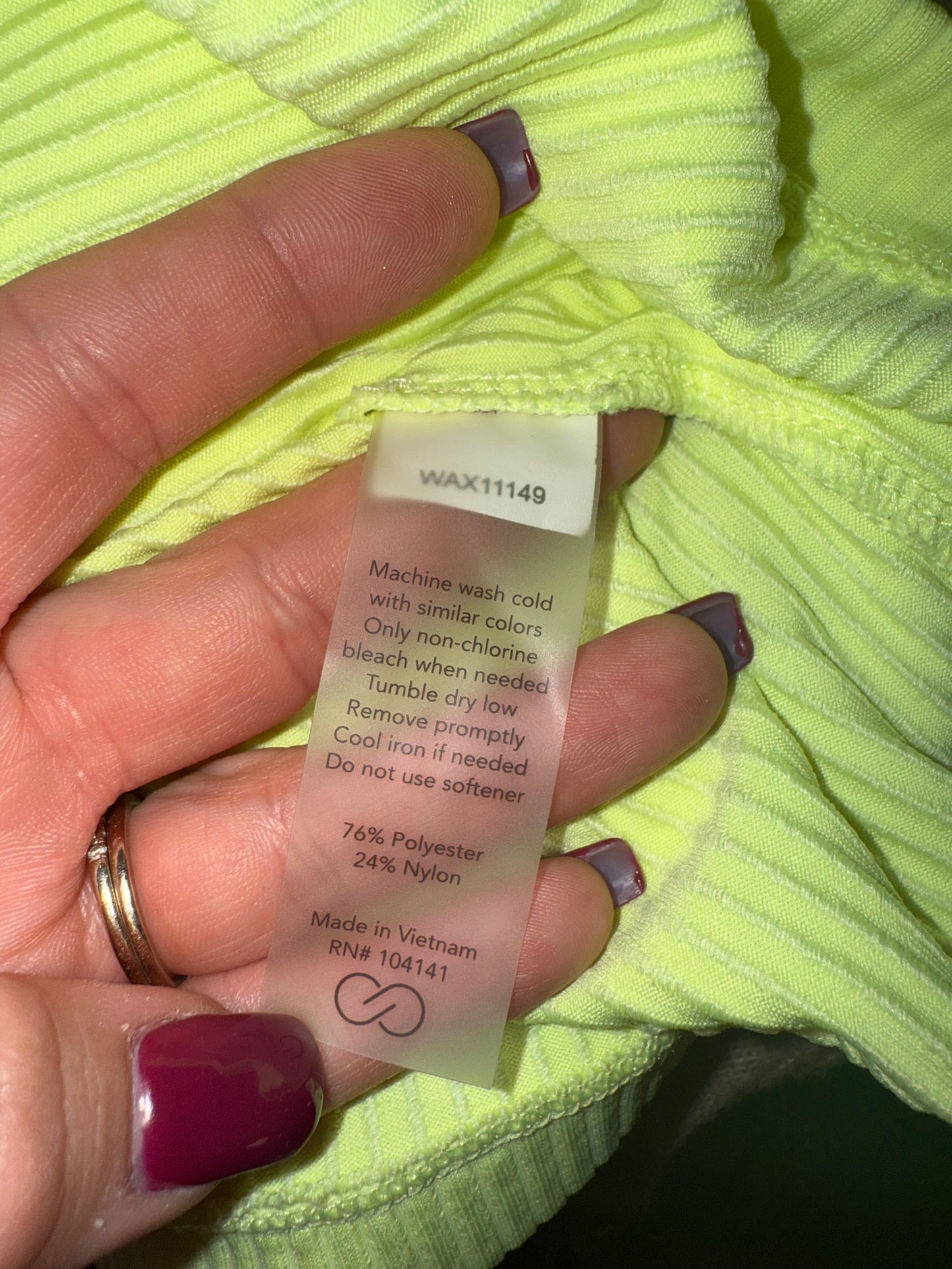 Calia By Carrie Underwood (XS) Yellow Ribbed Activewear Tank Top