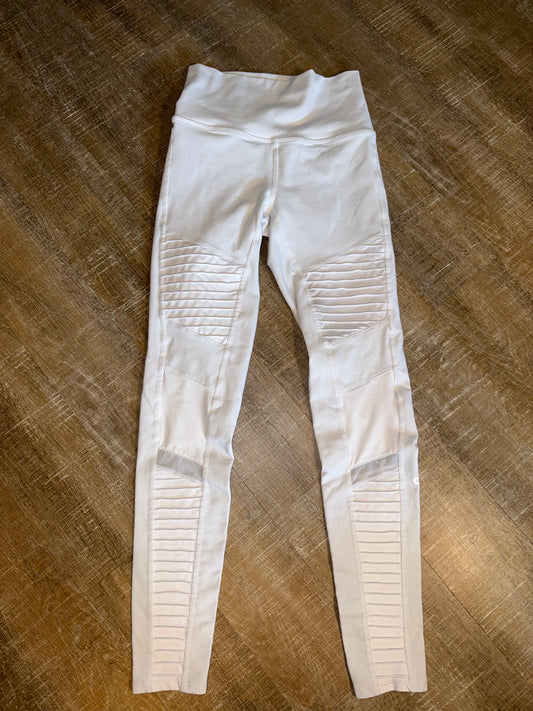 Alo (Small) White Ribbed Leggings