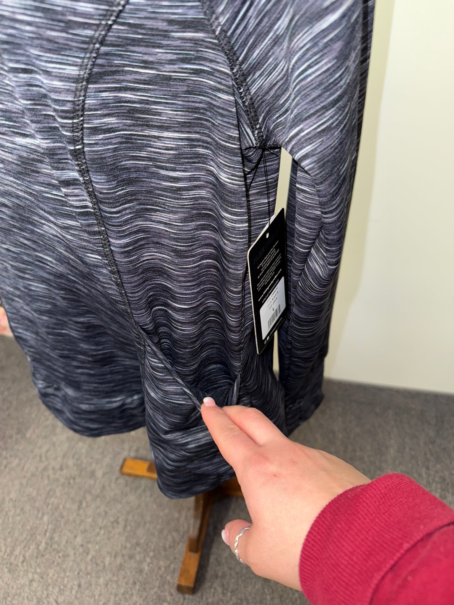 NWT 90 Degree (Large) Brand New Black//Grey Cowl Neck Sweatshirt with Fleece