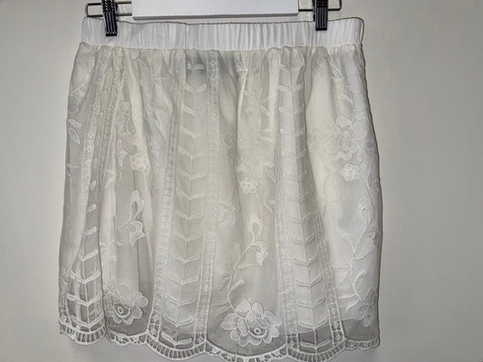 Blue Rain (Small) Off White Lace/Sheer Skirt