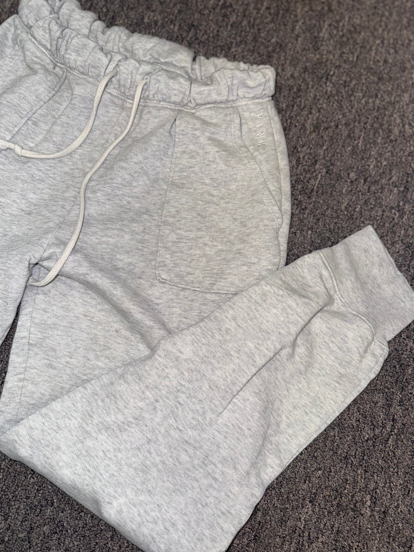 PINK Victoria's Secret (XS) Grey Drawstring Cargo Jogger Sweatpants
