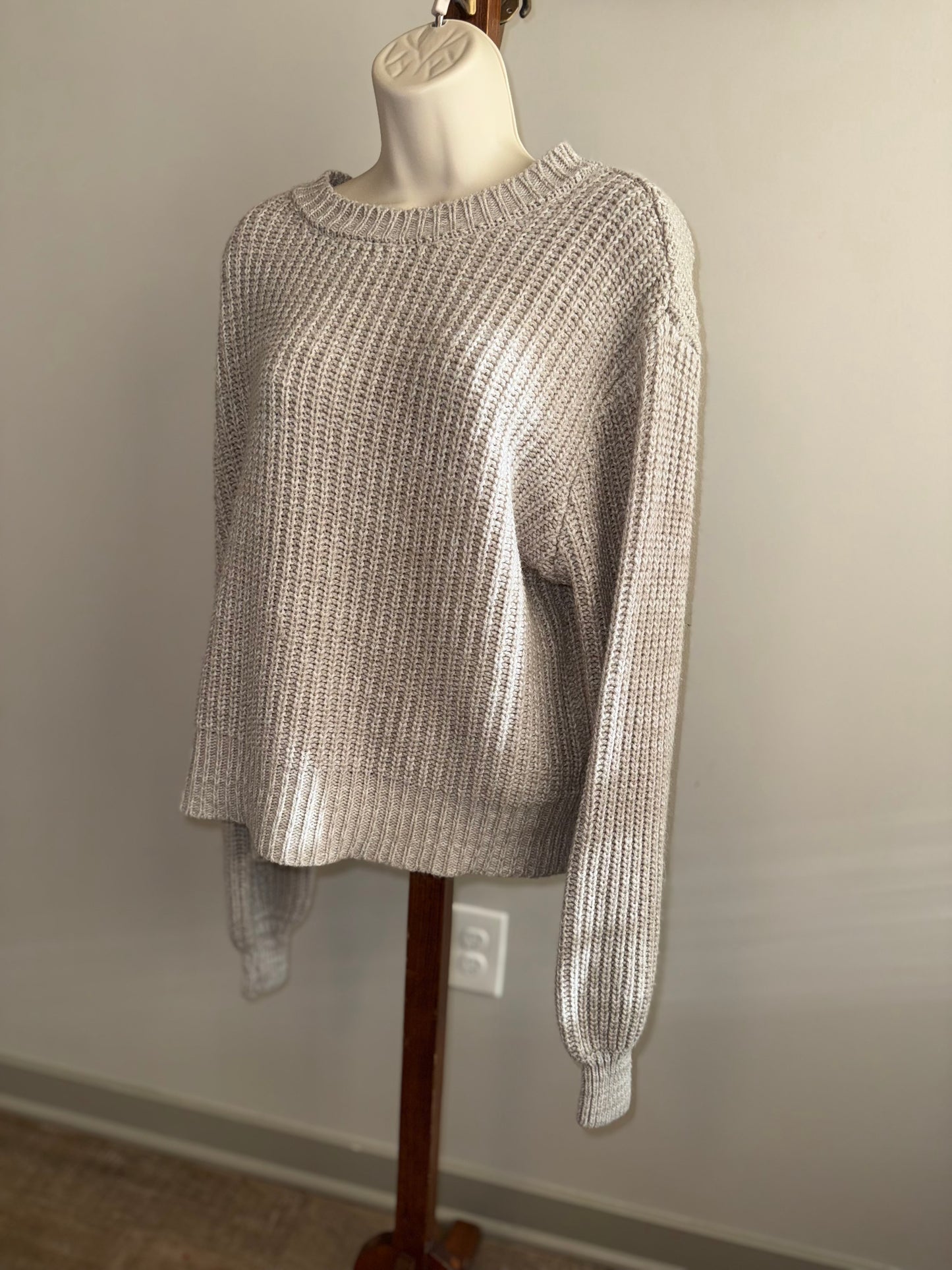 Zenana (Large) Cream Knit Sweater
