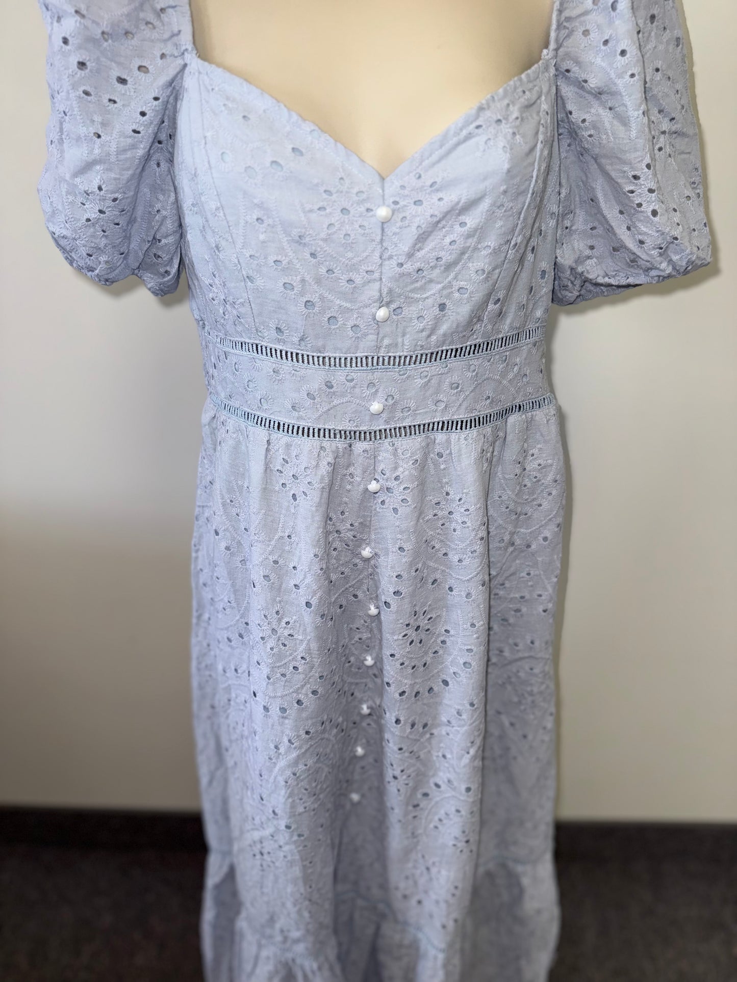 NWT Simplee (Small) Brand New Light Blue Buttoned Maxi Dress