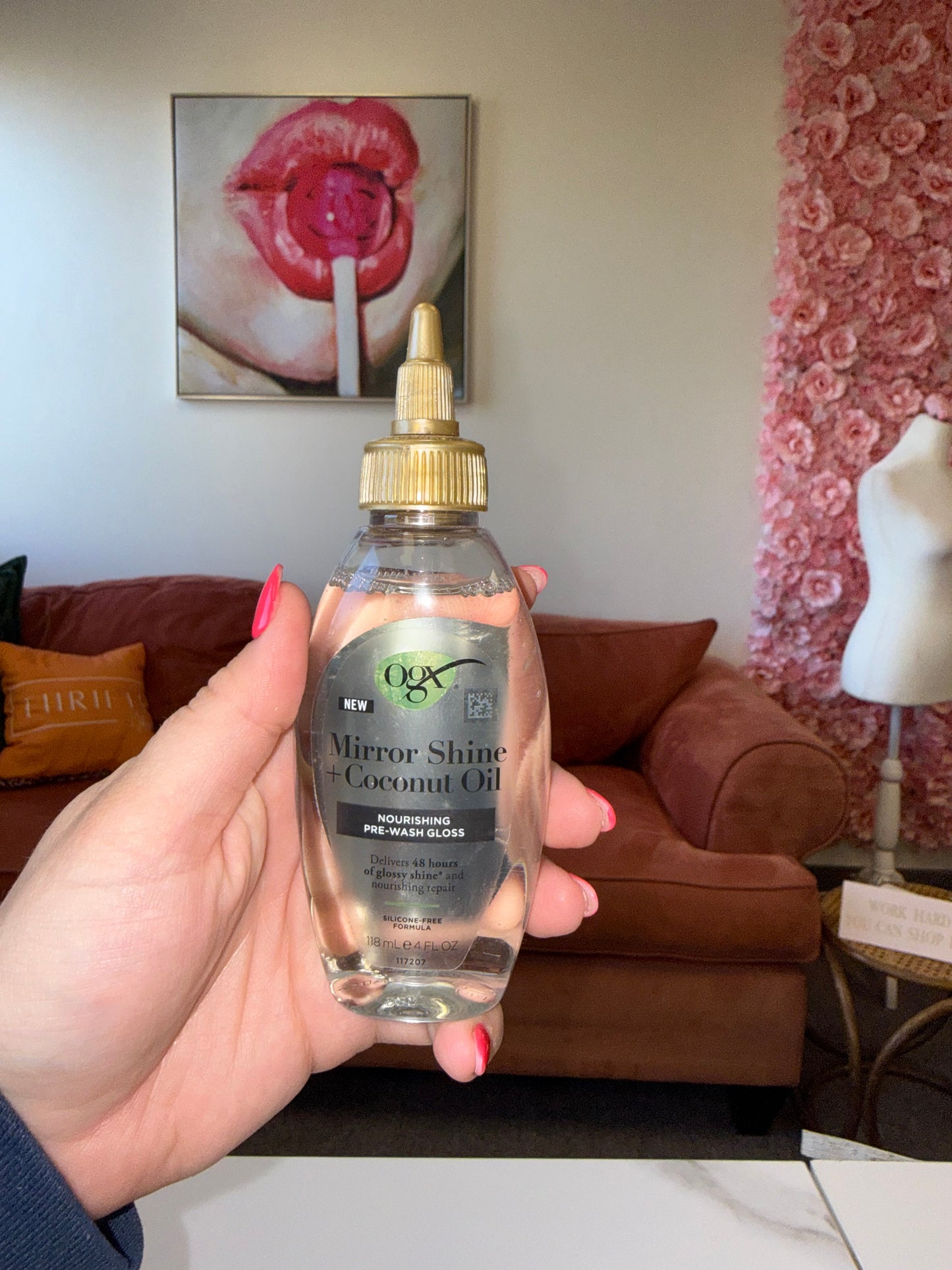 OGX (4fl/oz) Mirror Shine + Coconut Oil Pre-Wash Gloss