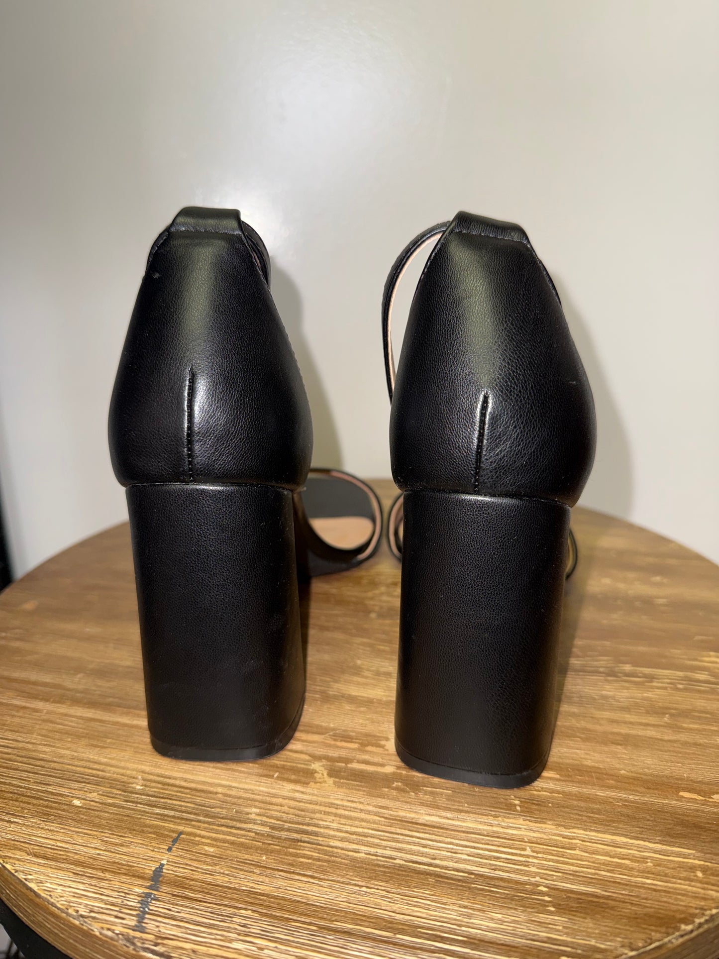 NWT A New Day (10) Brand New Black Open Toe Ankle Strap Heels