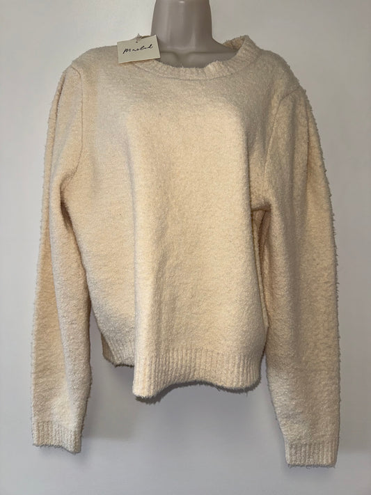 NWT Marled (Large) Brand New Cream Soft Knit Sweater