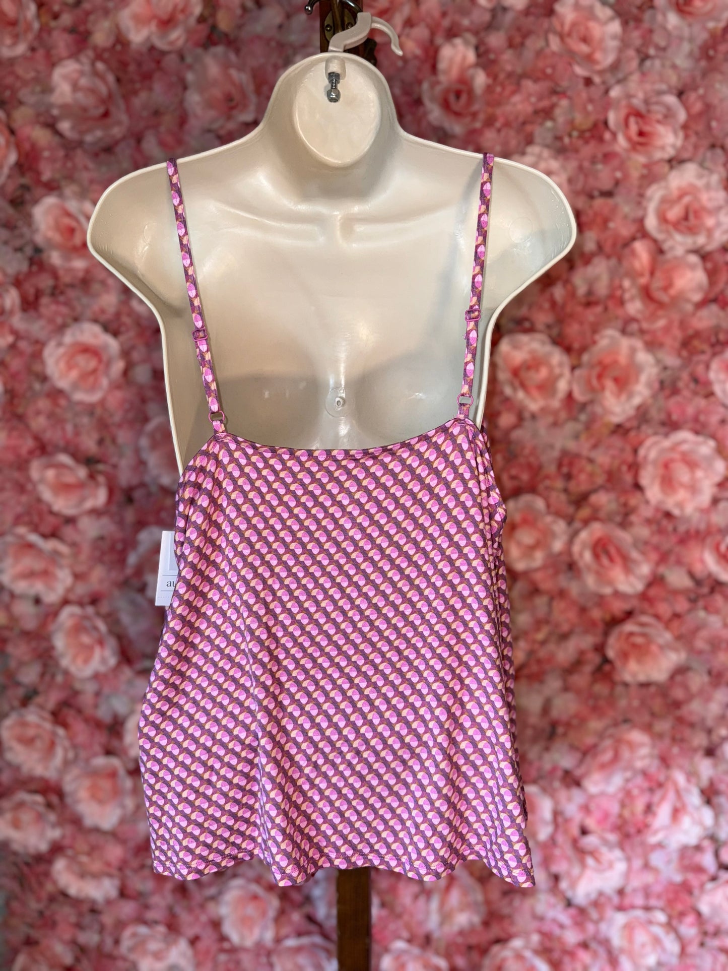 NWT Auden (XXL) Brand New Pink/Purple Pattern Sleepwear Cloud Knit Tank Top