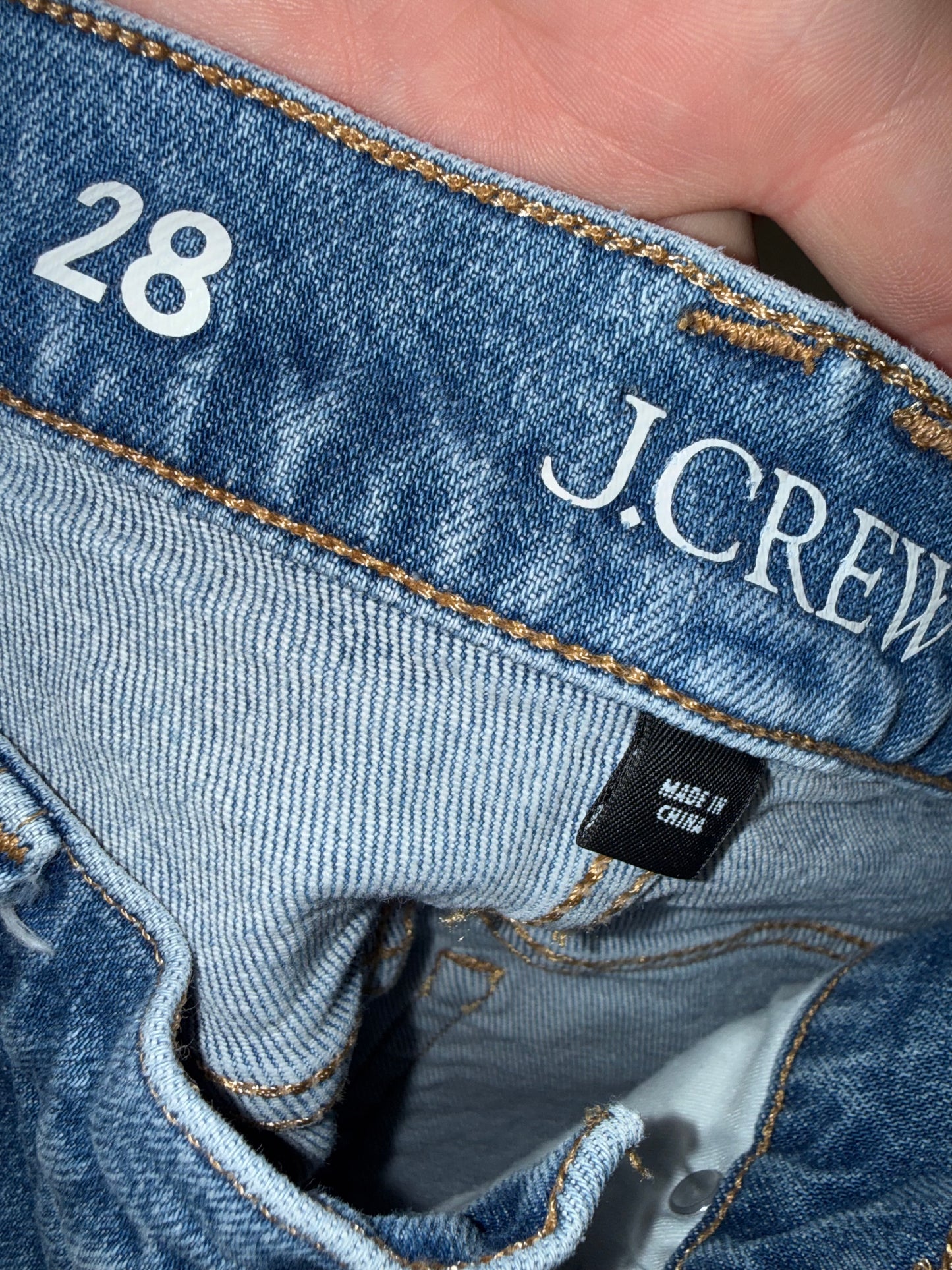 J. Crew (28) Slim Wide Leg Denim Blue Jeans