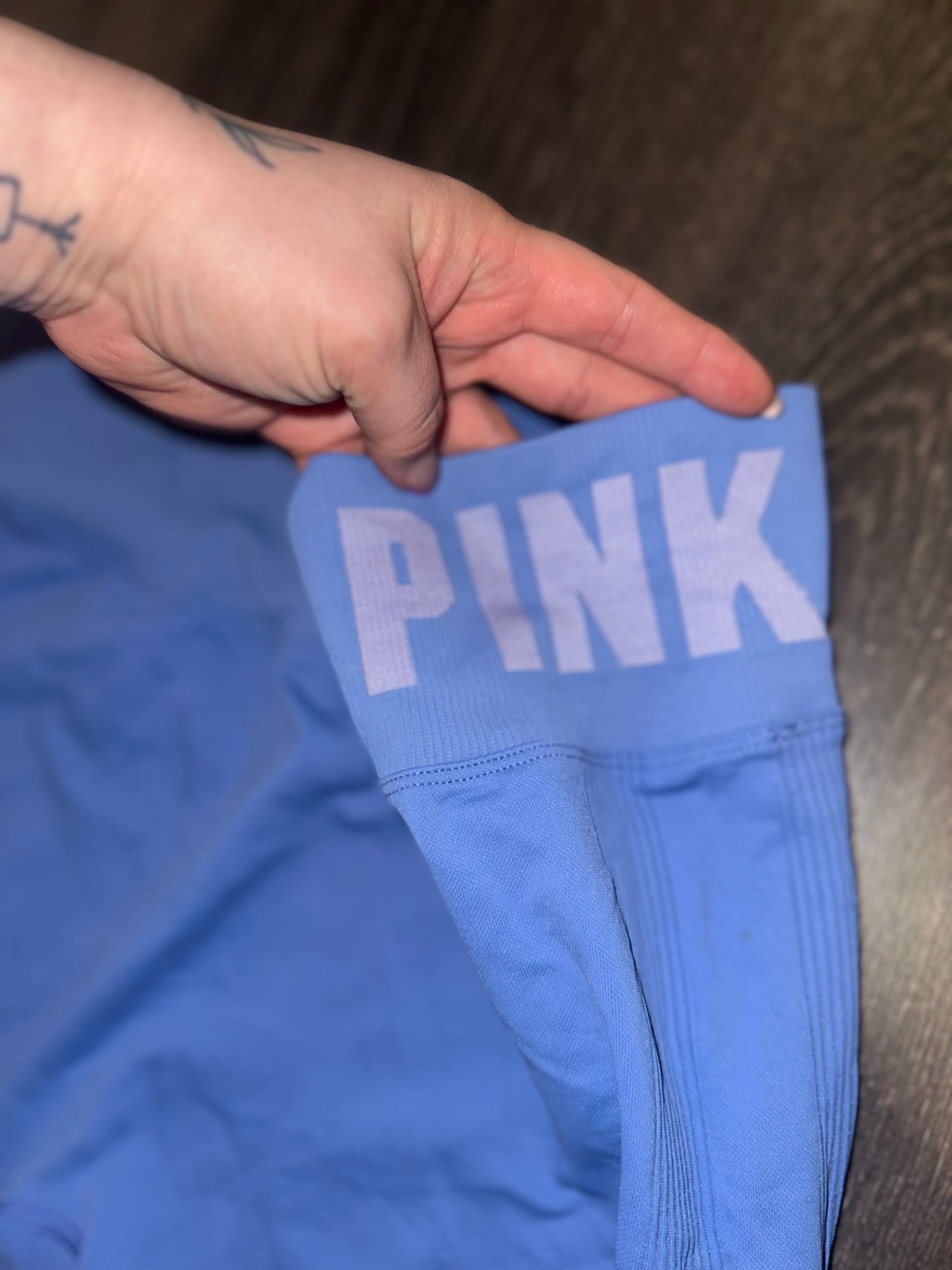 PINK Victoria's Secret (XL) Blue Active Leggings