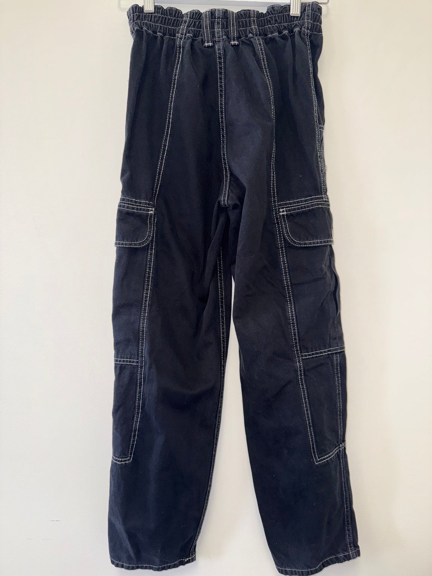 BDG (24) Black Denim Cargo Relaxed Skate Jeans