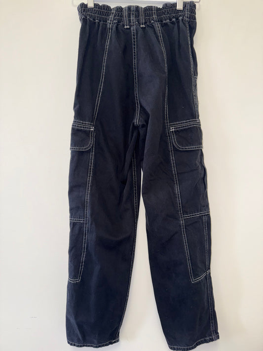 BDG (24) Black Denim Cargo Relaxed Skate Jeans