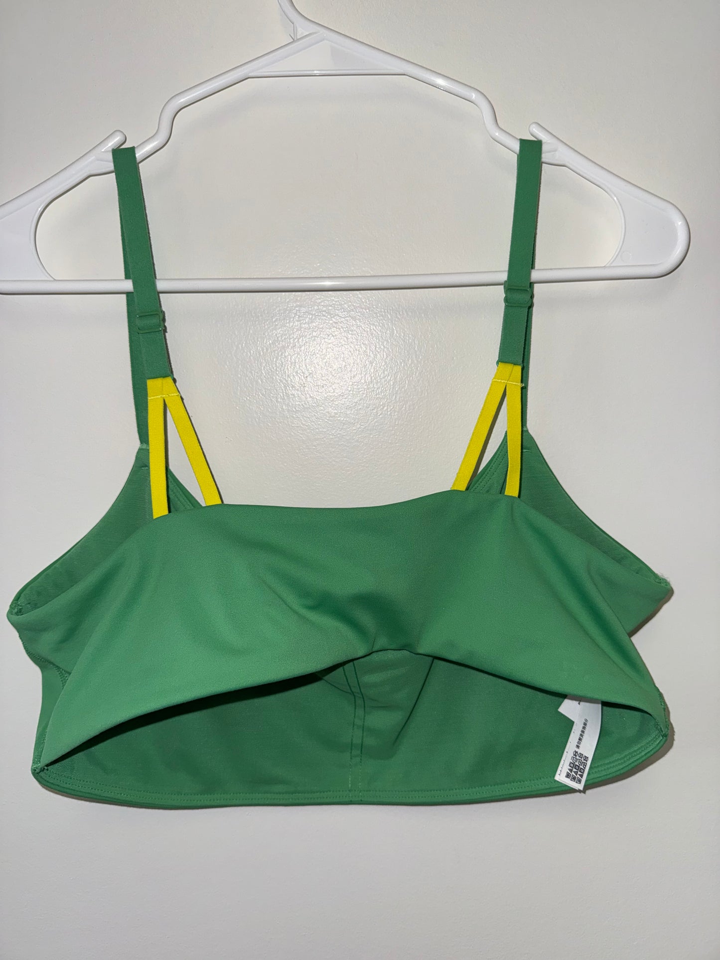 PINK Victoria's Secret (XXL) Green/Yellow 'Goal Oriented Pink Wellness Club' Bra