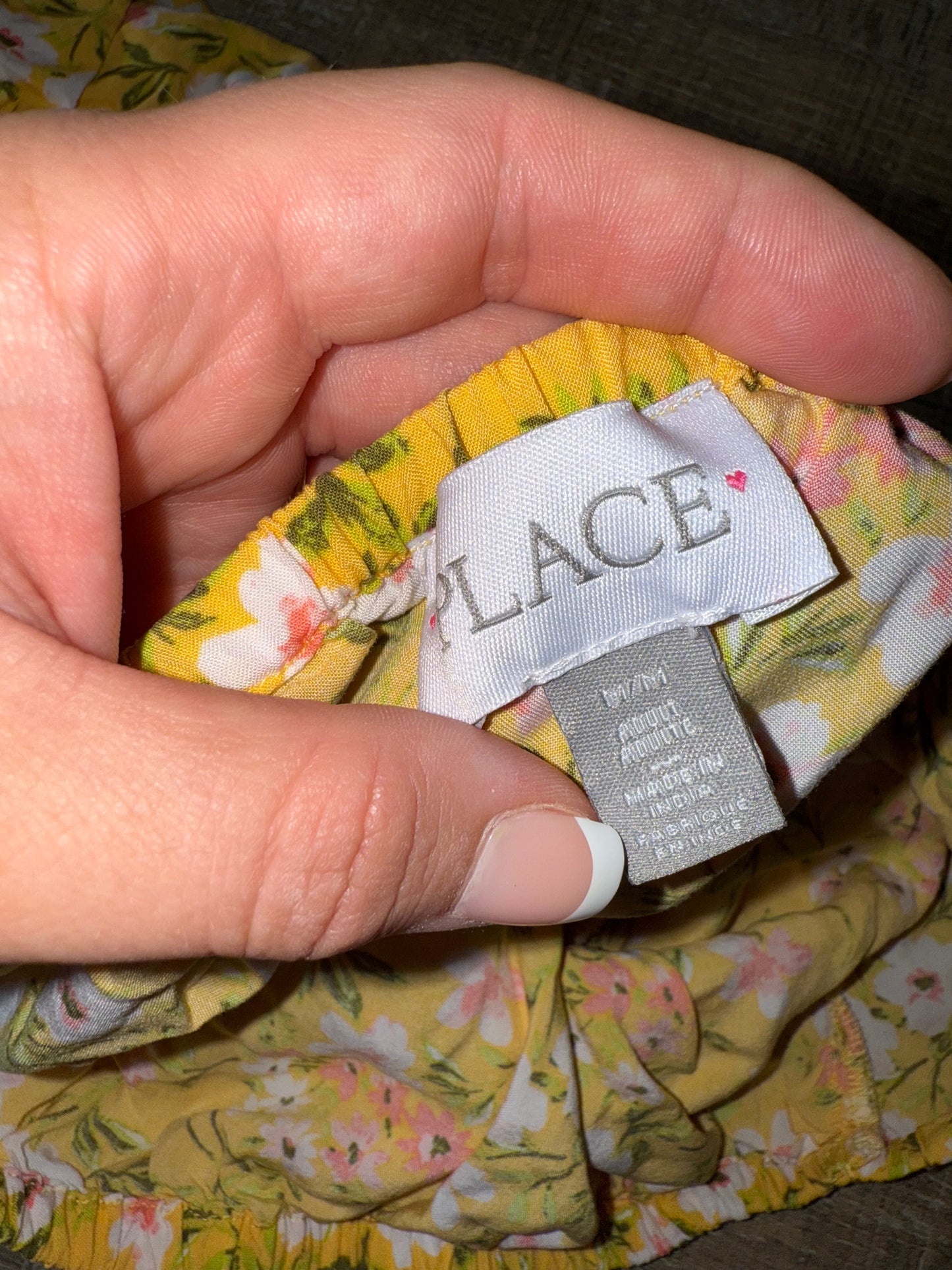 The Children's Place (Medium) Yellow Floral Off-The-Shoulder Maxi Dress