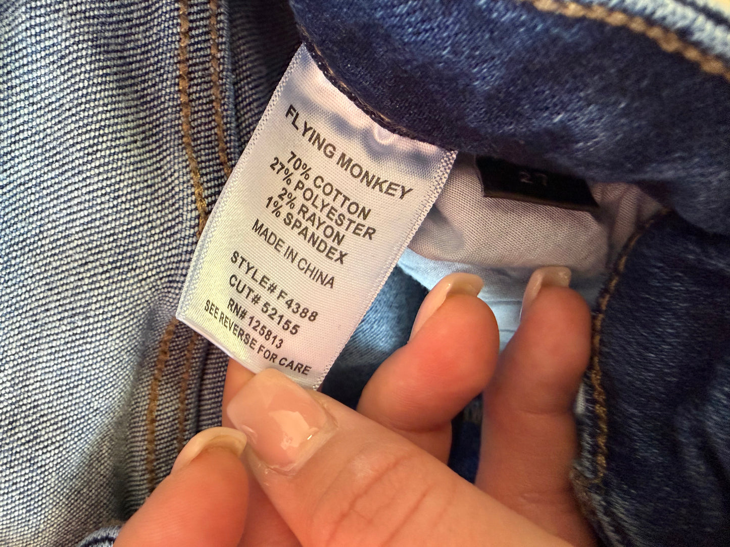 Flying Monkey (27) Denim Lined Skinny Jeans