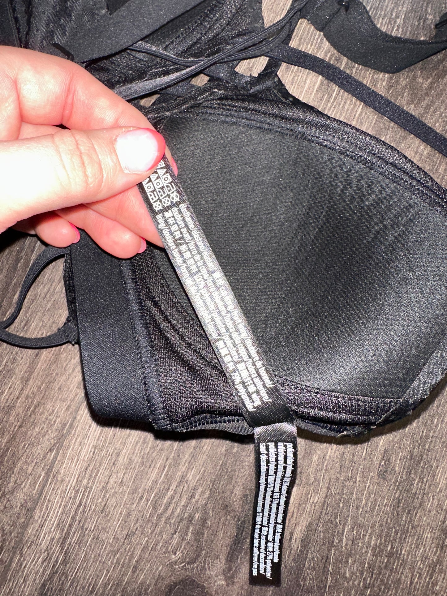 Victoria's Secret Sport (32B) Black Mesh Sports Bra